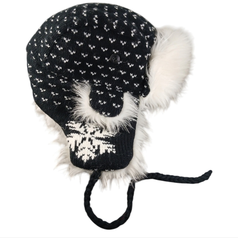 Crown Cap Winnipeg Canada Trapper Aviator Hat Faux Fur Trim
